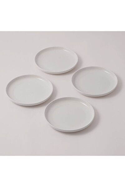 LA MESA Porcelain Set Of 4Pcs Side Plates, 8", White