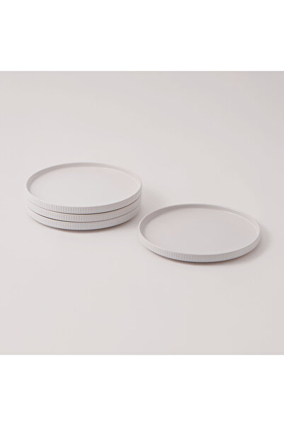 LA MESA 4pcs porcelain dinner plate set, white 27*27*2.5 cm