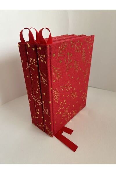 SimplyTexGoGlobal Merry Christmas A5 Notebook, 80 gsm Red Paper