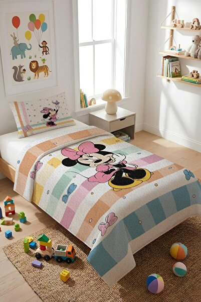 Dolce Mariee طقم غطاء سرير للأطفال من قماش ميكي المخملي (قطعتين) TKY0026