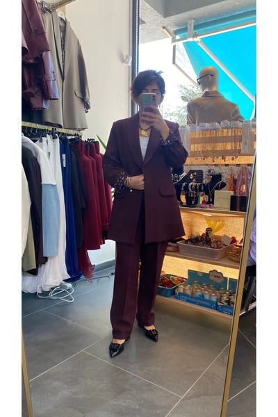 karpuzbutiks Premium Perry Leopar Astarlı Şal Yaka Ceket