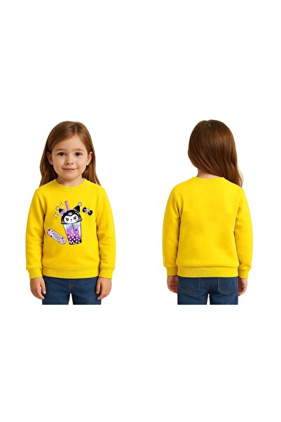 SEDİRLİ Унисекс детска блуза с принт Kuromi, 3-нишка Sherpa