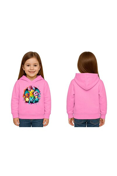 SEDİRLİ Unisex Pokemon Printed Children's Swaetshirt 3 Thread Raised