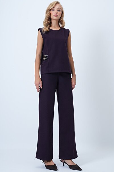 Trend Alaçatı Stili Damski zestaw składający się z bluzki bez rękawów z kołni...