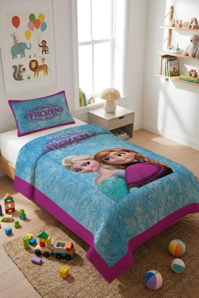 Dolce Mariee طقم غطاء سرير للأطفال من القماش المخملي بتصميم فروزن (قطعتين) TK...