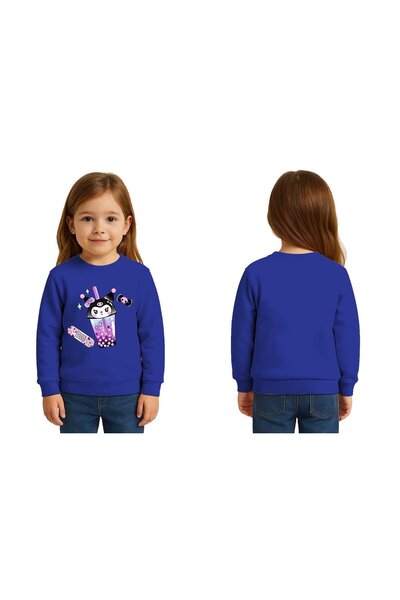 SEDİRLİ Унисекс детска блуза с принт Kuromi, 3-нишка Sherpa