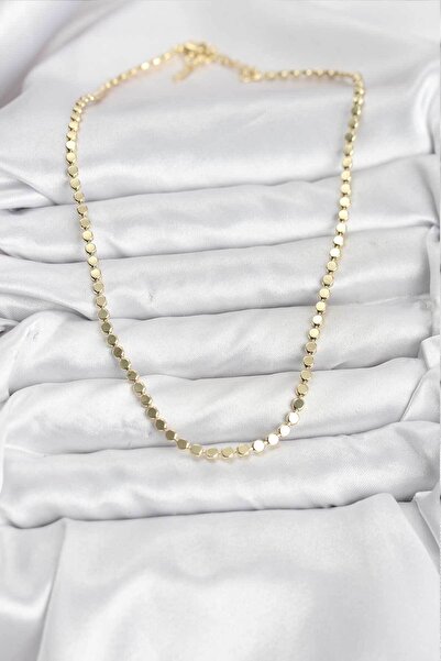 BSRE Gold Color Crushed Chain 45 cm Women's Necklace (316L Steel)