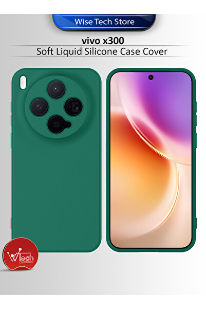 Wtech غطاء حماية من السيليكون السائل الناعم لهاتف فيفو x300 5G 2025