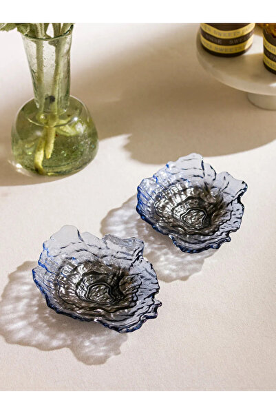 LC Waikiki Lcw Home Mixed Patterned Glass Snack Bowl Set of 2