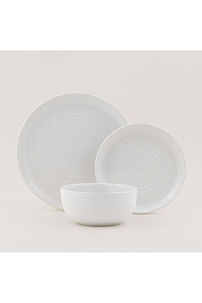 LA MESA 12pcs stoneware dinner set, white