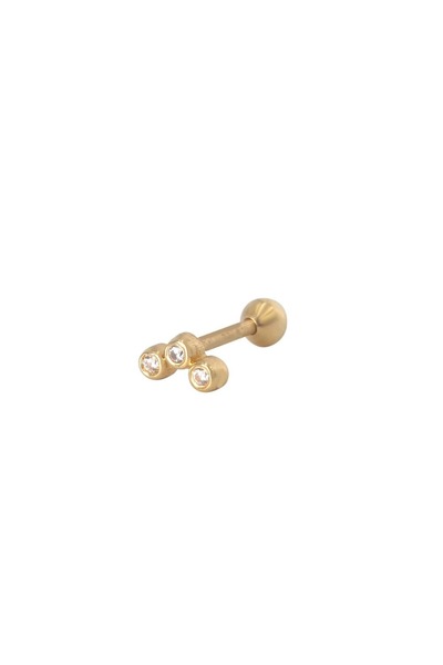 Keops Pırlanta Pırlanta Three Round Tragus Küpe