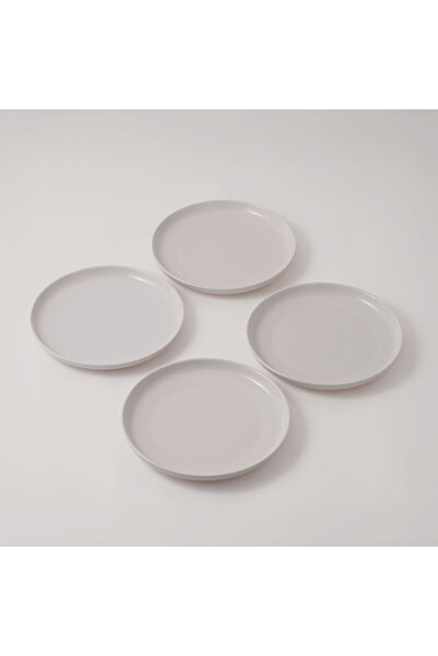 LA MESA Porcelain Set Of 4Pcs Dinner Plates, 10.5", White