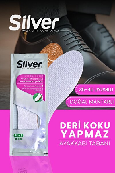 Silver Deri Koku Yapmaz Kesilebilir Ayakkabı Tabanlığı Gözenekli Tabanlık 35-45