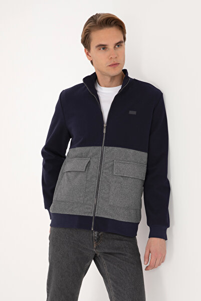 U.S. Polo Assn. Men's Navy Blue Knitted Cardigan 50309982-Vr033