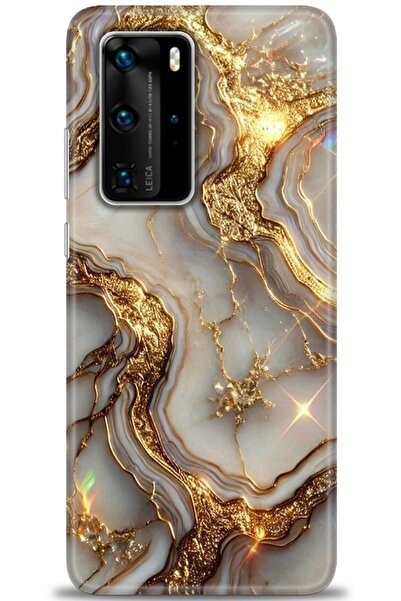 Rulet Aksesuar غطاء متوافق مع هاتف هواوي P40 Pro HD مطبوع + واقي شاشة سيراميك...