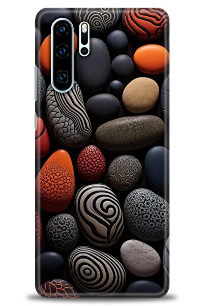 Rulet Aksesuar حافظة متوافقة مع هاتف هواوي P30 Pro HD مطبوع + واقي شاشة سيرام...