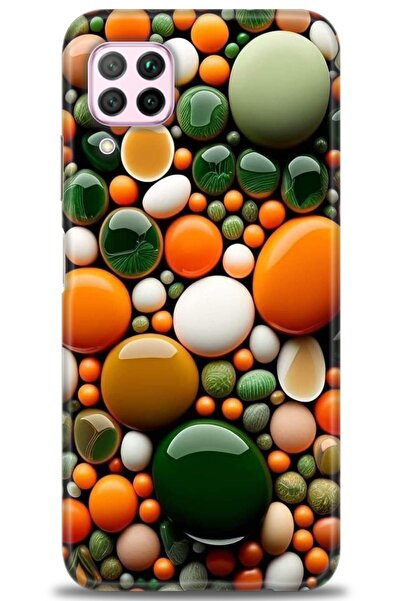 Rulet Aksesuar غطاء متوافق مع هاتف هواوي P40 لايت HD مطبوع - غطاء سيليكون مصم...