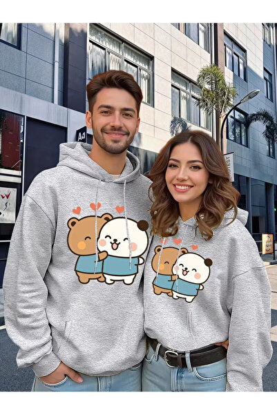 PENTHİLUS سويت شيرت بغطاء رأس للجنسين، أمامي مطبوع ،-3 خيوط مبطن بالصوف سويت ...