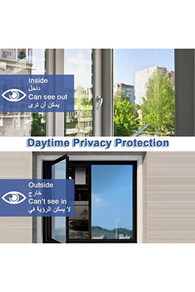 ALAYRA International Frosted Window Film Static Cling Privacy UV Heat Control 40x100cm