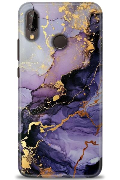 Rulet Aksesuar غطاء متوافق مع هاتف هواوي P20 لايت HD مطبوع + واقي شاشة سيرامي...