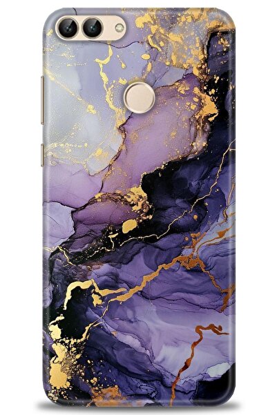 Rulet Aksesuar غطاء متوافق مع هاتف هواوي بي سمارت HD مطبوع - غطاء سيليكون بتص...