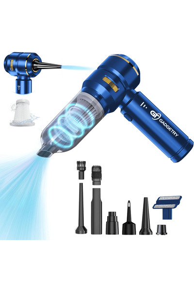 Gadgetry Aspirator Auto de Mana Portabil, Acumulator Marit 7500mAh 4 in 1 pen...