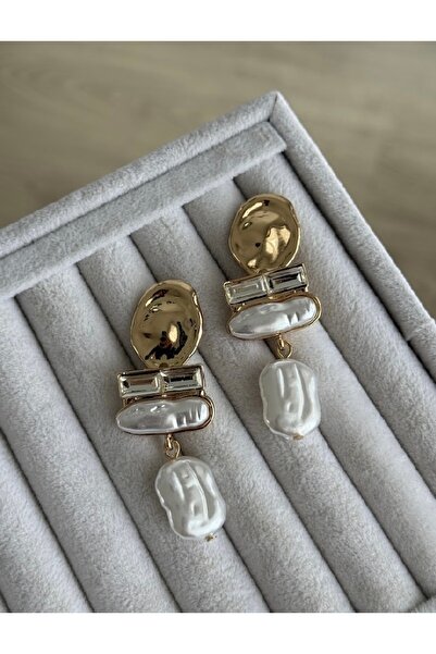 giez أقراط أنيقة من اللؤلؤ الباروكي