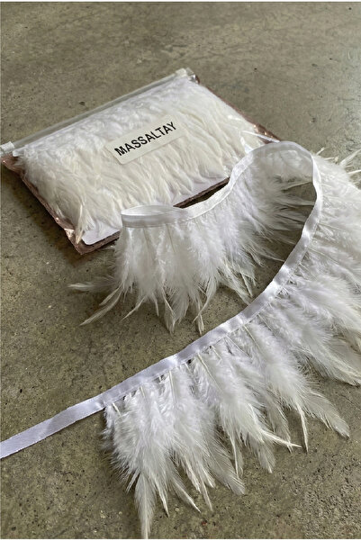 Massaltay Λευκό φτερό κόκορα 1 μέτρο – Φυσικό διακοσμητικό φτερό, υλικό διακό...