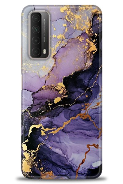 Rulet Aksesuar غطاء متوافق مع هاتف هواوي بي سمارت 2021 HD مطبوع - غطاء سيليكو...