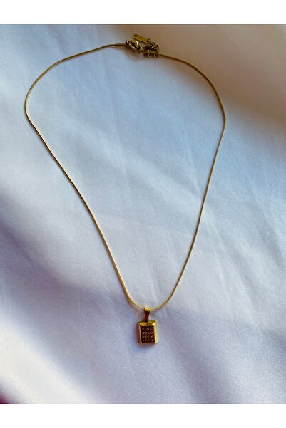 M&S Moon Shine Çelik Külçe Altın Kolye