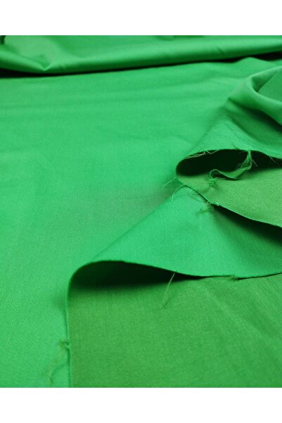 Kumaş Parça Bumbac de culoare verde iarbă din material tip stofă Lățime: 120 cm