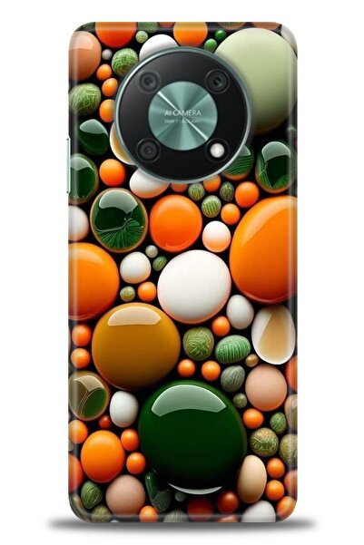 Rulet Aksesuar غطاء متوافق مع هاتف هواوي نوفا Y90 HD مطبوع - غطاء سيليكون مصم...