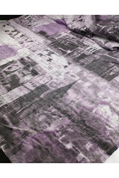 Kumaş Parça Mor Lila Renklerde Elyaflı Kapitone Triko (En 140 cm x Boy 340 cm)
