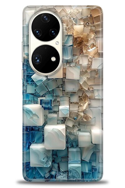 Rulet Aksesuar حافظة متوافقة مع هاتف هواوي P50 Pro HD مطبوع + واقي شاشة سيرام...