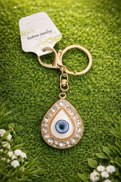 irişka Gift Keychain with Evil Eye Beads Embroidered