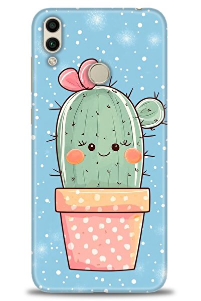 Rulet Aksesuar غطاء متوافق مع هاتف هواوي هونر 8C HD مطبوع - غطاء سيليكون مصمم...