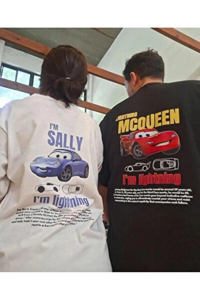 shi dumanlar giyim Oversize Mcquen & Sally Çift Kombini Unisex /Bay T-Shirt tshirt tişört