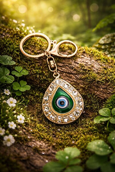 irişka Gift Keychain with Evil Eye Beads Embroidered