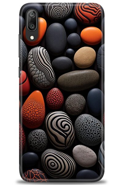 Rulet Aksesuar حافظة متوافقة مع هاتف هواوي Y7 برايم 2019 HD مطبوع + واقي شاشة...