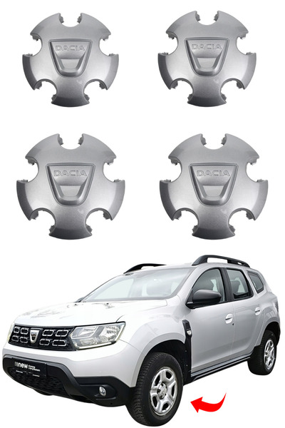 MEFAUTO Dacia Duster 2 Jant Göbeği Kapağı 2018 - 2024 Arası (4 Adet) 403157451R