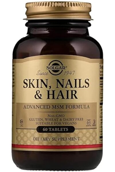 SPIMACO مكملات سولجار المتقدمة للبشرة والأظافر والشعر بتركيبة MSM، 60 قرصًا
