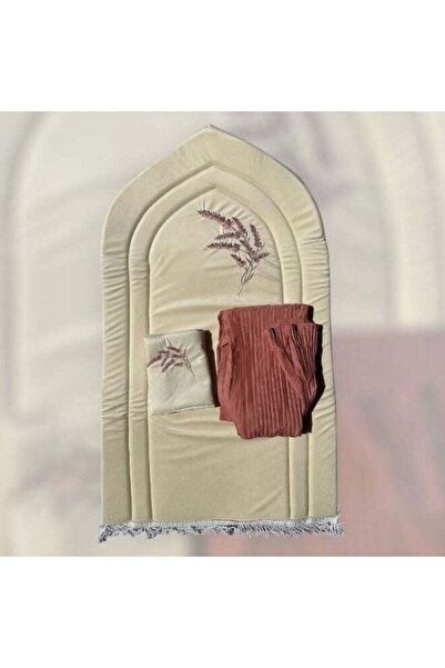 P&Pa Istanbul Women's Prayer Rug Set with Matching Prayer Cover