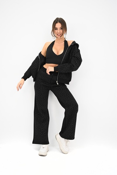 ANATOLIATEKSTILE Γυναικεία casual φόρμα με κουκούλα και παντελόνι με κορδόνι,...