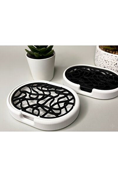 CASEY STORE Lüks Banyo Aksesuarı Kuru Sabunluk, Sabun Koruyucu Izgaralı Sabun...