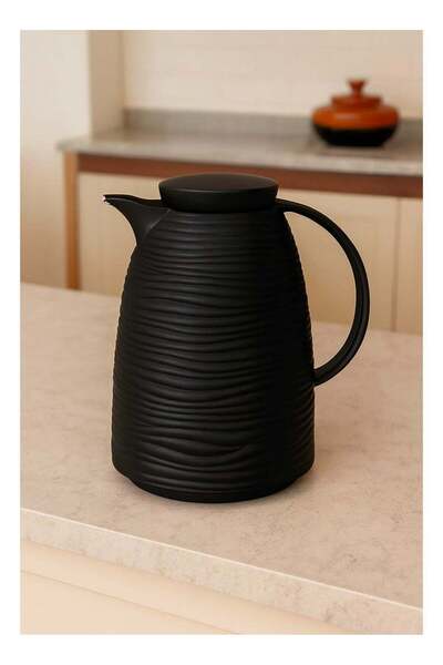 BASURRAH ترمس فاخر بتصميم موجة للشاي والقهوة، سعة 1 لتر