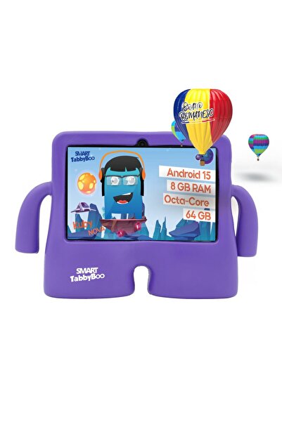 SMART TabbyBoo Koala NOVA 64GB Children's Tablet, 8GB RAM, OctaCore, Android 15, with parental control, purple