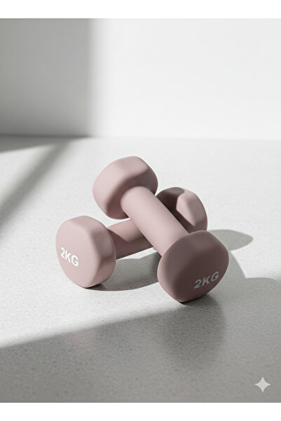 HEPİTOP Vinly Neoprene Kaplamalı Döküm Demir Dambıl Estetik Soft Pilates Fitn...