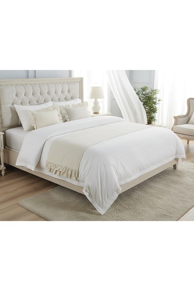 Erba kreasyon Bed Runner & 2-Piece Throw Pillow Cover Bedspread Double Size, Dowry Set