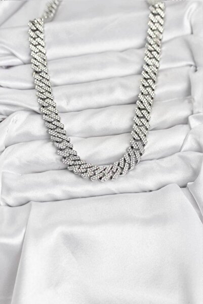 Lisinya قلادة نحاسية على شكل سلسلة كوبية طراز غورميت -