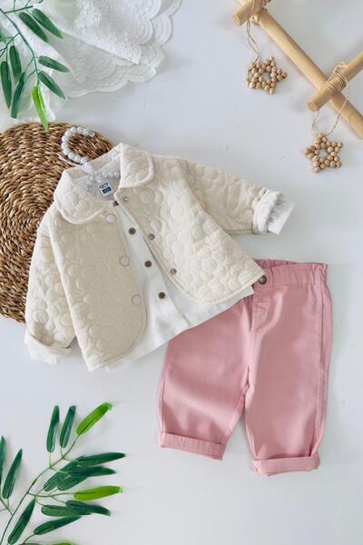 Minigimin Cicileri My Little One's Cicileri Quilted Jacket, Shirt and Pants 3...